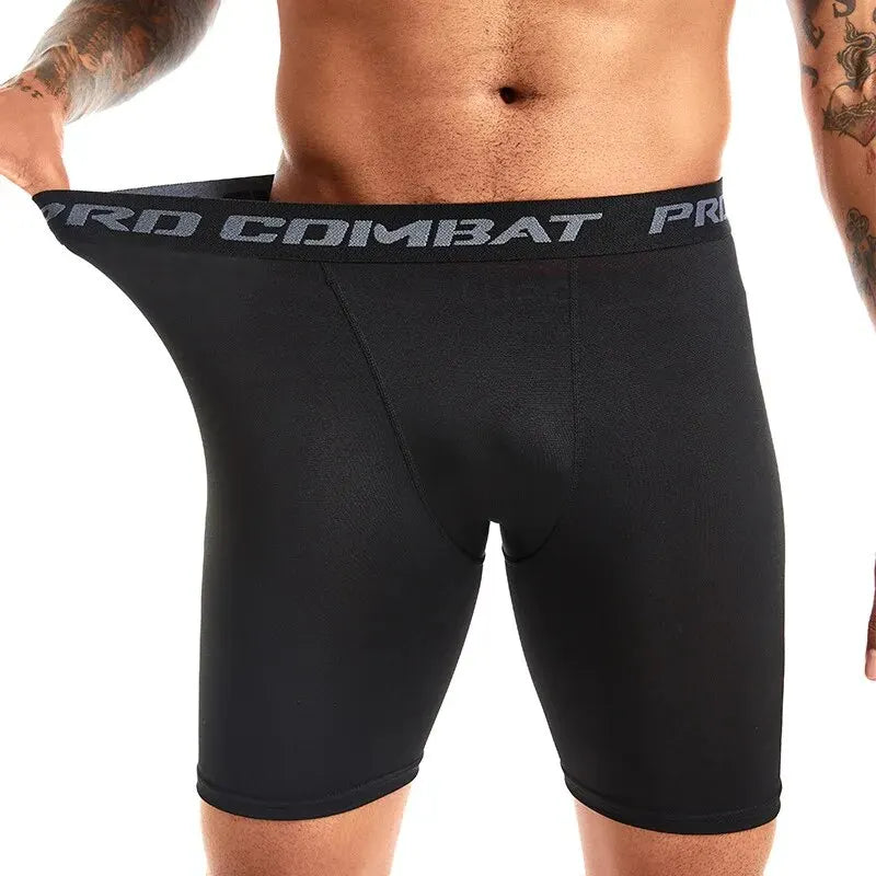 2024 Summer Men's New Sports Quick Dry Breathable Compression Tight Bottoms Basketball Fitness Running Training Casual Shorts